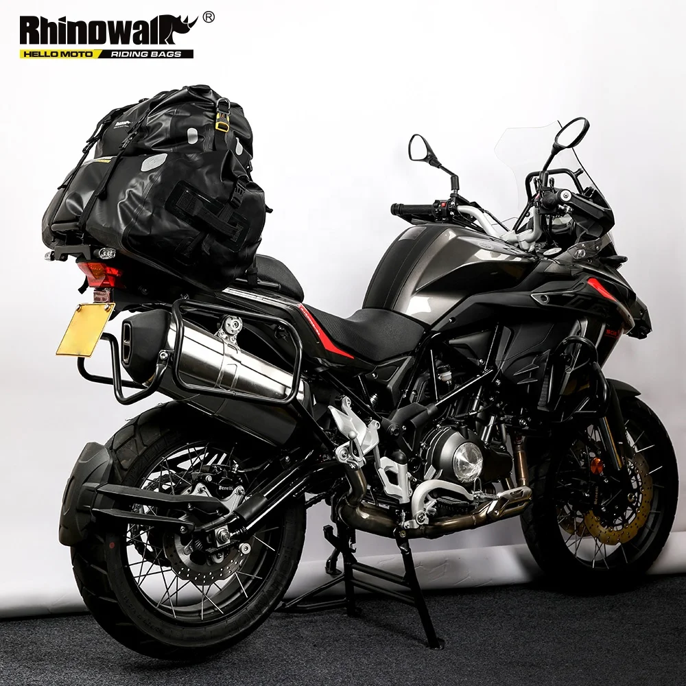 Rhinowalk Custom  Logo 65L Waterproof Motorcycle Bag Motorbike Duffle Rear Bag saddle duffel tail bag for motorcycle