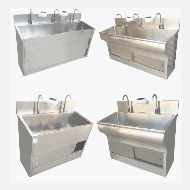 Guangzhou knee control stainless steel sink station for hospital