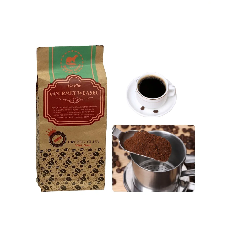 Best Vietnamese Specialty 100% Roasted Arabica Luxury Delicious Kopi Luwak Weasel Ground Coffee with 200g Gift Packing