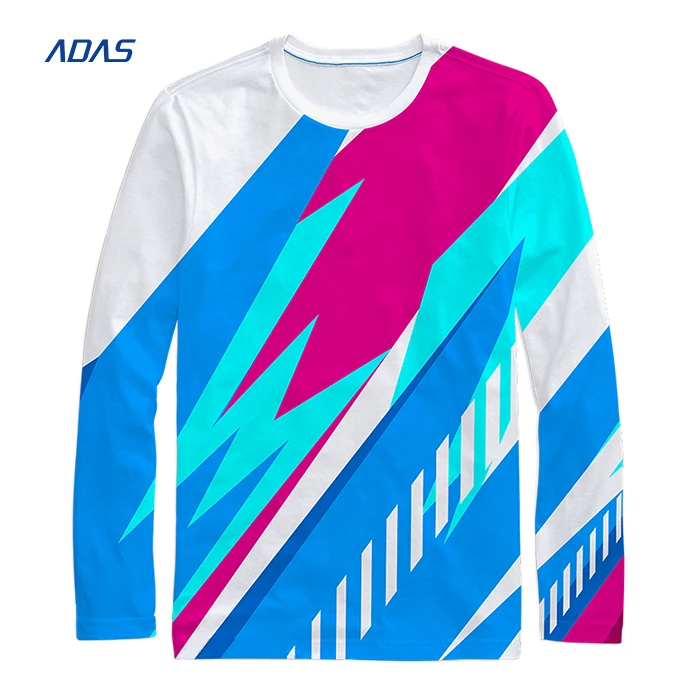 Солнцезащитные очки с печатью логотипа на заказ длинным рукавом о-образный вырез Повседневная 100% из хлопка оптовая продажа футболки для мужчин со сплошным принтом индивидуальный дизайн