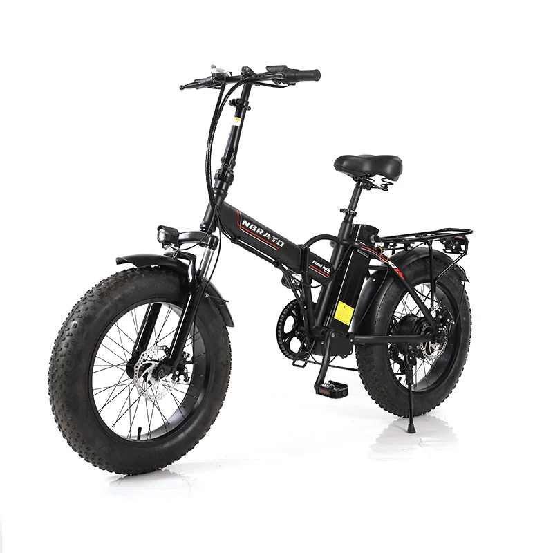 New high cost performance 20 inch fat tire 20*4.0 folding electric bike 48v 500W lithium battery