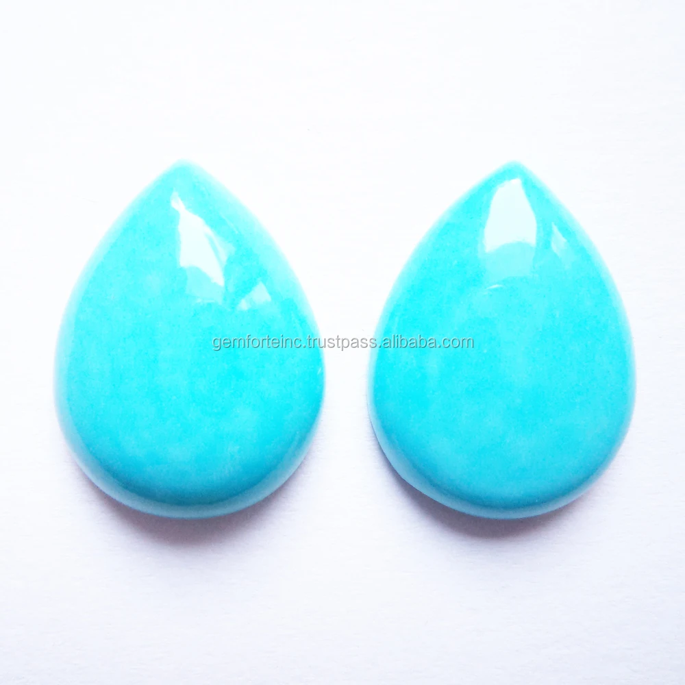 Natural Arizona Turquoise Pear Shape Free Size Cabochon Turquoise Jewelry Making Loose Gemstone Bulk Wholesale AAA Turquoise