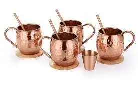 Медная Кружка Ручной Работы кружка из чистой меди москорова винтажная посуда для напитков Прочная Стильная и идеально подходит коктейлей экологически чистые