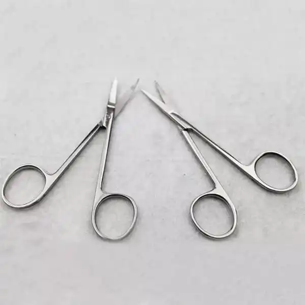 
2021 Straight Iris scissors surgical curved iris scissors with gold handle 