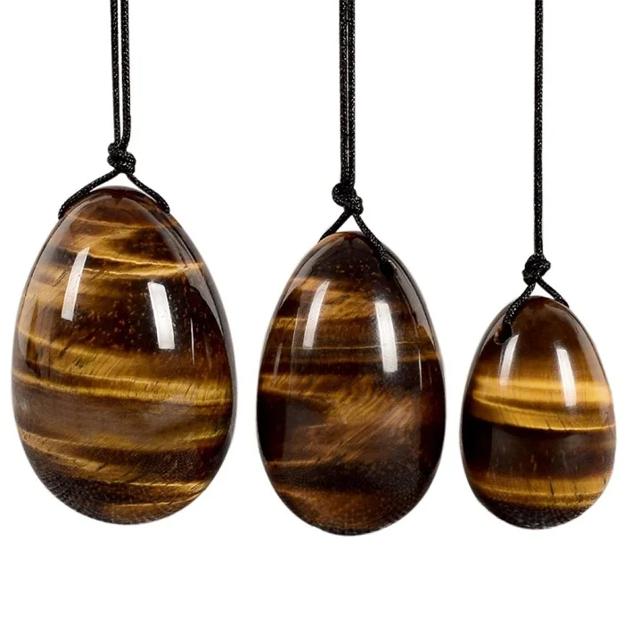 WHOLESALE  YONI EGG CRYSTAL TIGER EYE NATURAL GEMSTONE KEGEL YONI EGG FOR VAGINAL EXERCISE