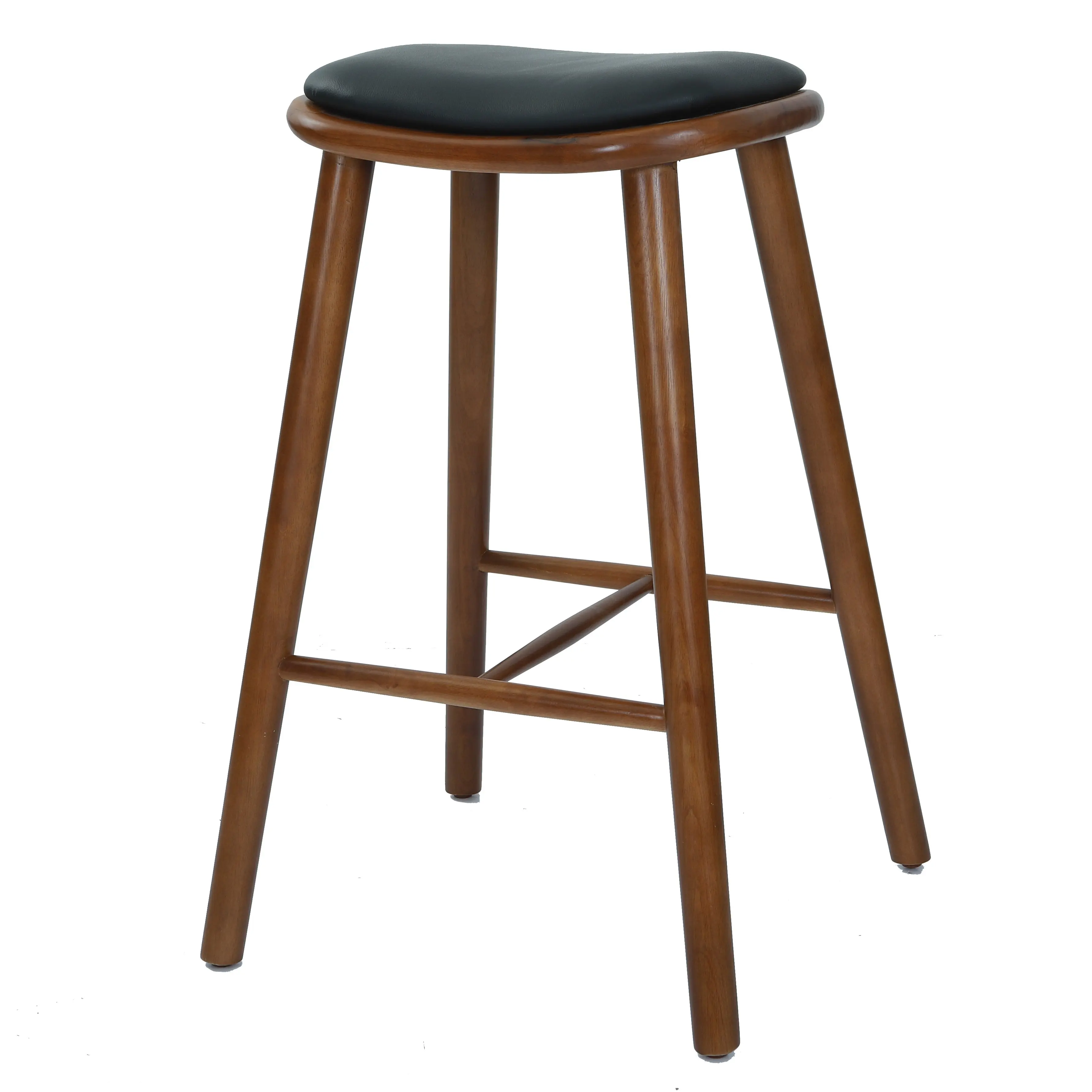 High Stool Barstools rubber Wood Nordic Bar Stool Modern Minimalist Bar Chair