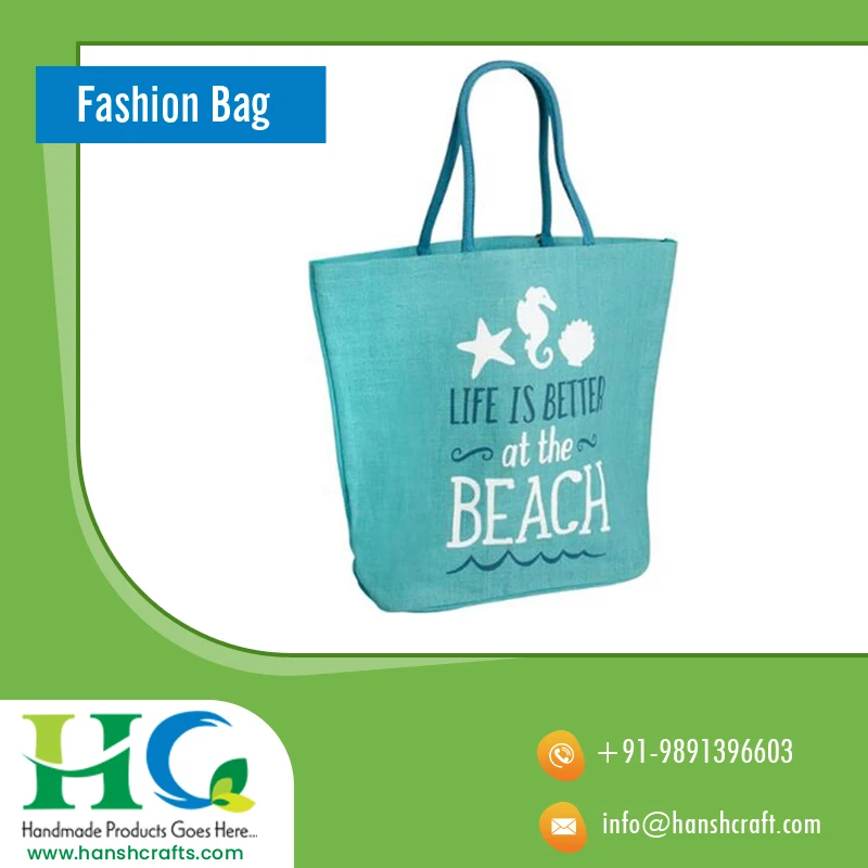 New Hot Selling Product of 2022 Lady Fashion Beach Bags 2018 Jute Beach Tote Bags With Custom Logo Printed