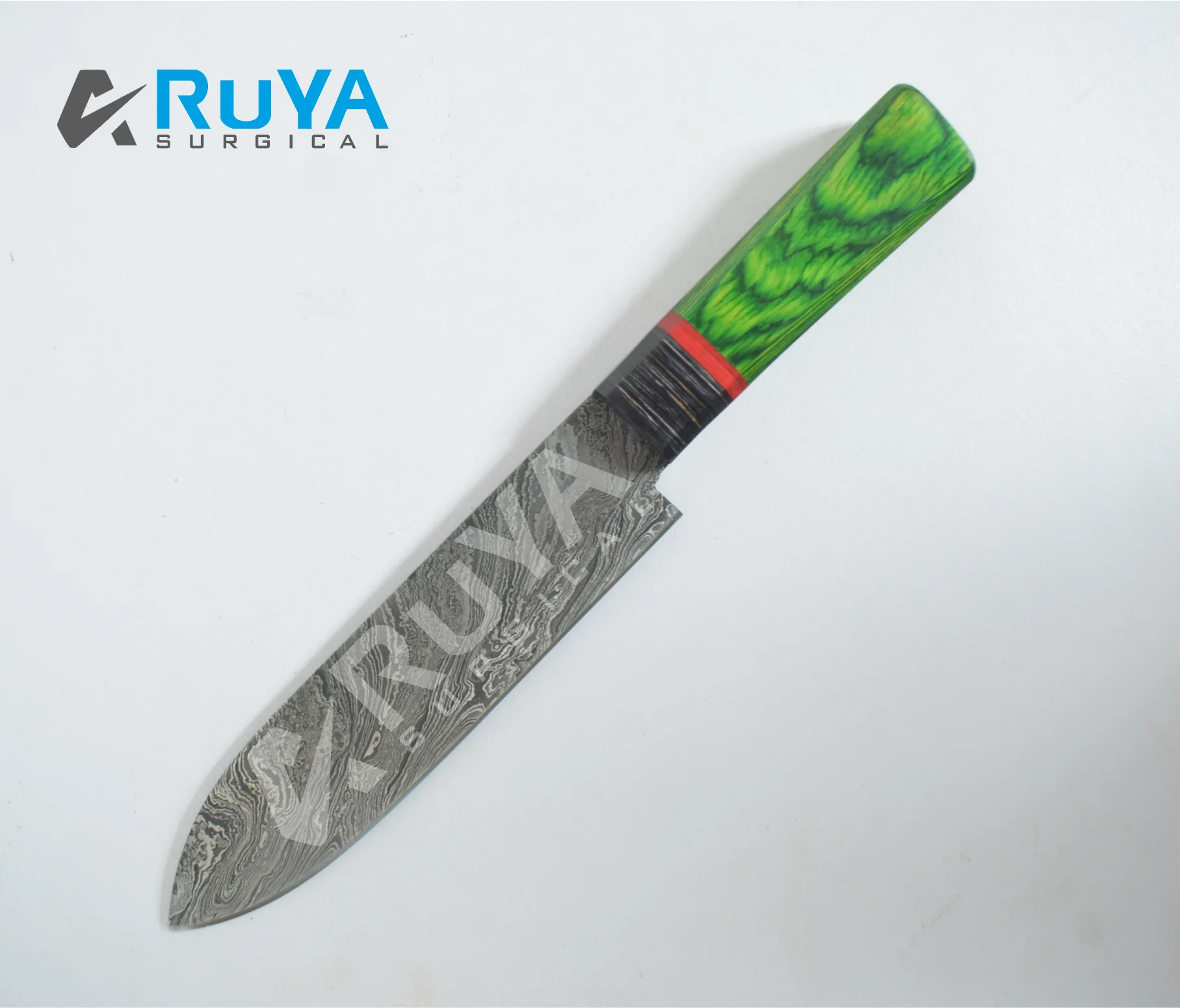 Kitchen Chef Tools Damascus Knives Hand Forged Custom Handmade Sharp Blade Damascus Steel with Leather Sheath CE Stainless Steel