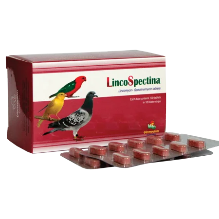 
For the control and treatment of infections from organisms such as Mycoplasma spp in Pigeon, Pets, Lincospectina 