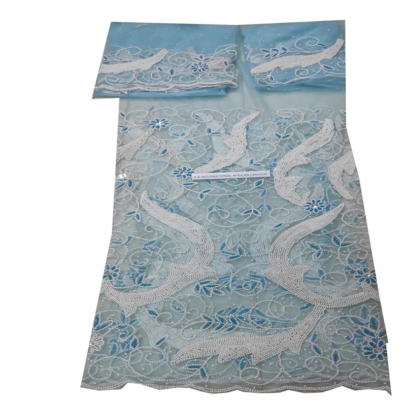 Heavy Beaded Net George Wrapper Fabric African Clothing George Fabric By RB International