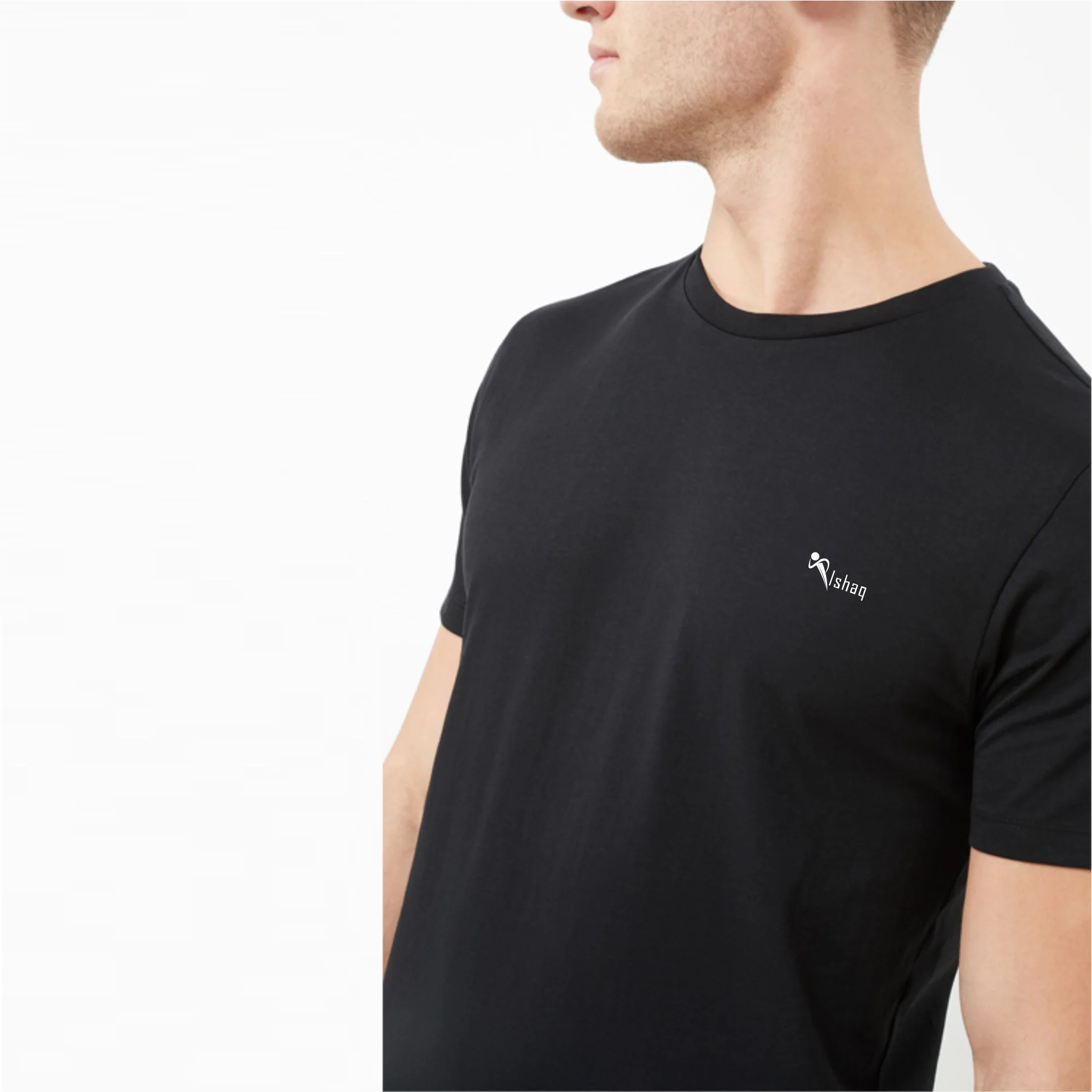  Новая Черная футболка с круглым вырезом из 100% хлопка логотипом на заказ