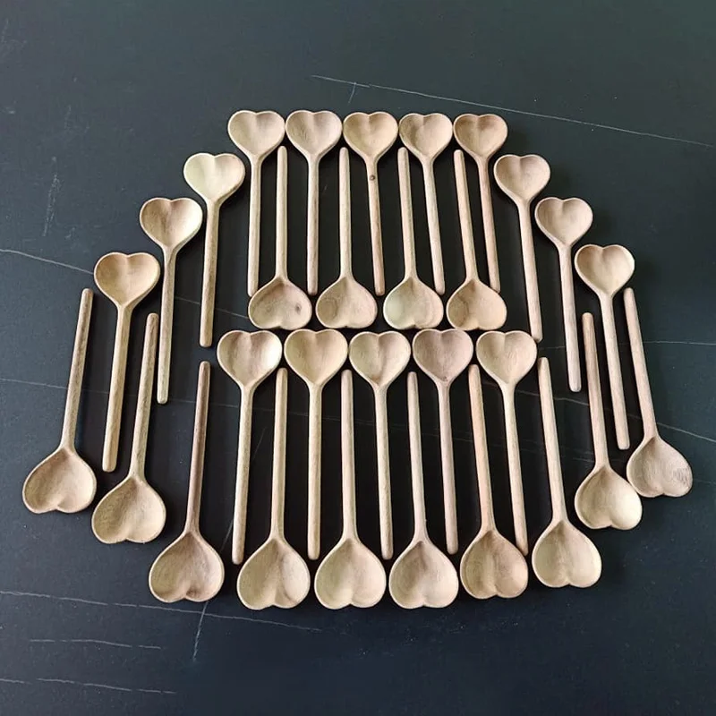 Wooden spoon modern cooking Tea Spoon and Fork Set Utensil Collection Vienam Supplier Cheap WHolesale