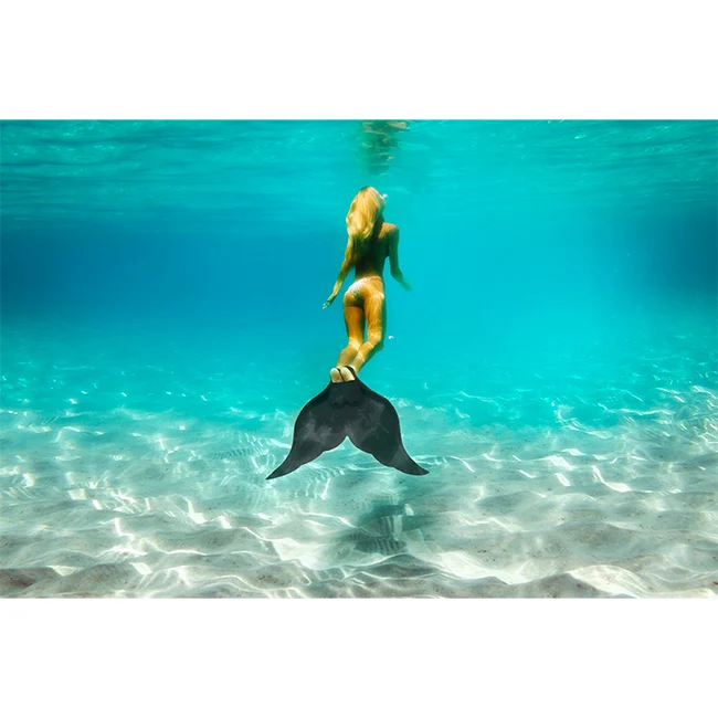 OEM Mahina Merfin In Black Color Light Weight Feels Like Natural Extension of Your Body Swimming Rubber Fin For Adults