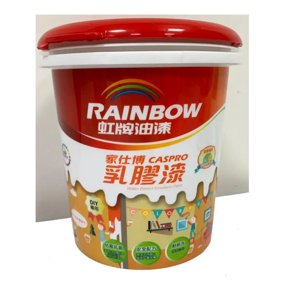 
1 liter round plastic bucket for painting 