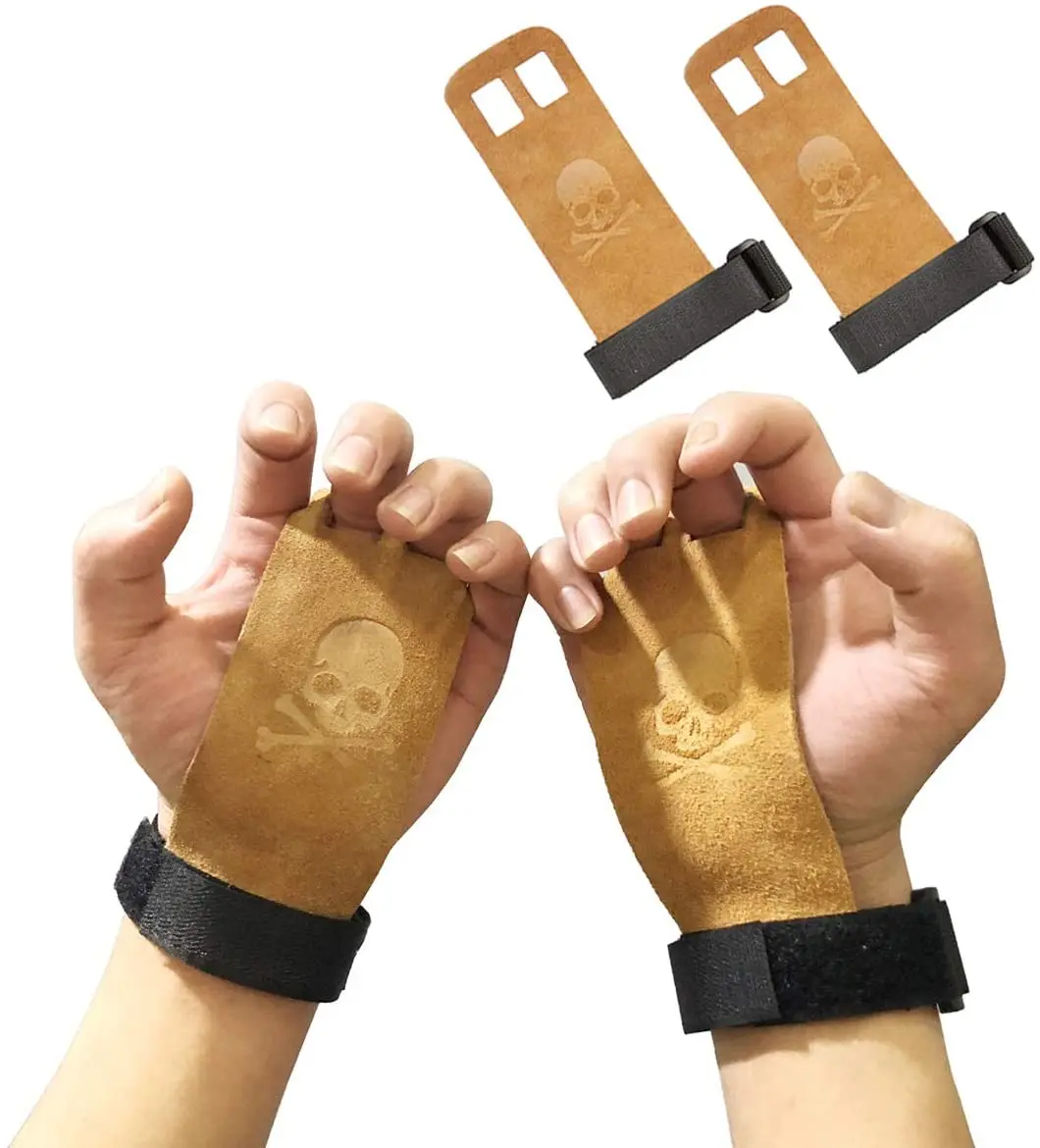 Оптовая цена, ручные захваты для тяжелой атлетики с логотипом на заказ, защита ладони для гимнастики, кожаные перчатки для гимнастики и тренировок