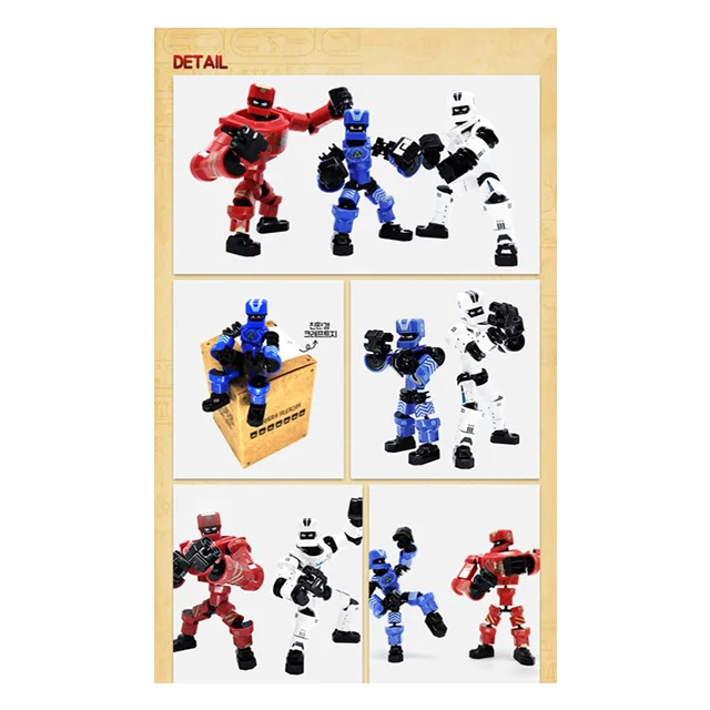 Gears Figure Series Simple Assembly Toy with Joint-structure Human Robot Toy Product Easy to Build