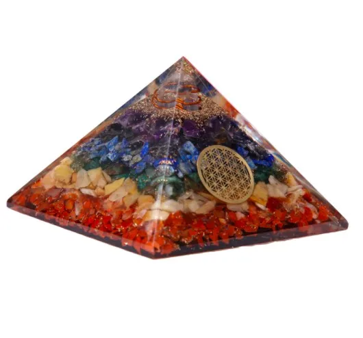 Orgone Pyramids : wholesale natural Crystal seven chakra Orgone Energy pyramids For decoration meditation Buy Bulk From India