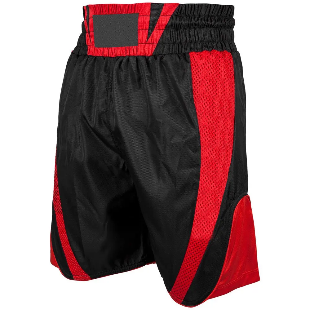 100% polyester Custom logo satin Boxing Trunk Shorts muay thai kick boxing fighting shorts