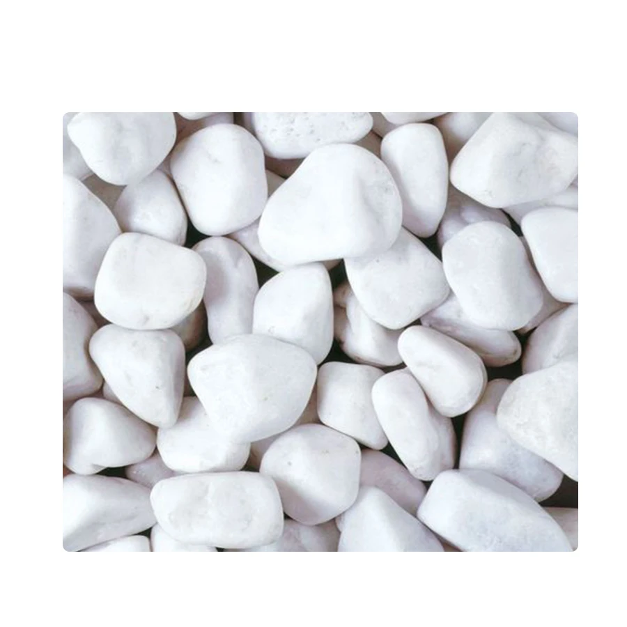 Распродажа по низкой цене Белый речной галька натуральный белый речный гальванический камень