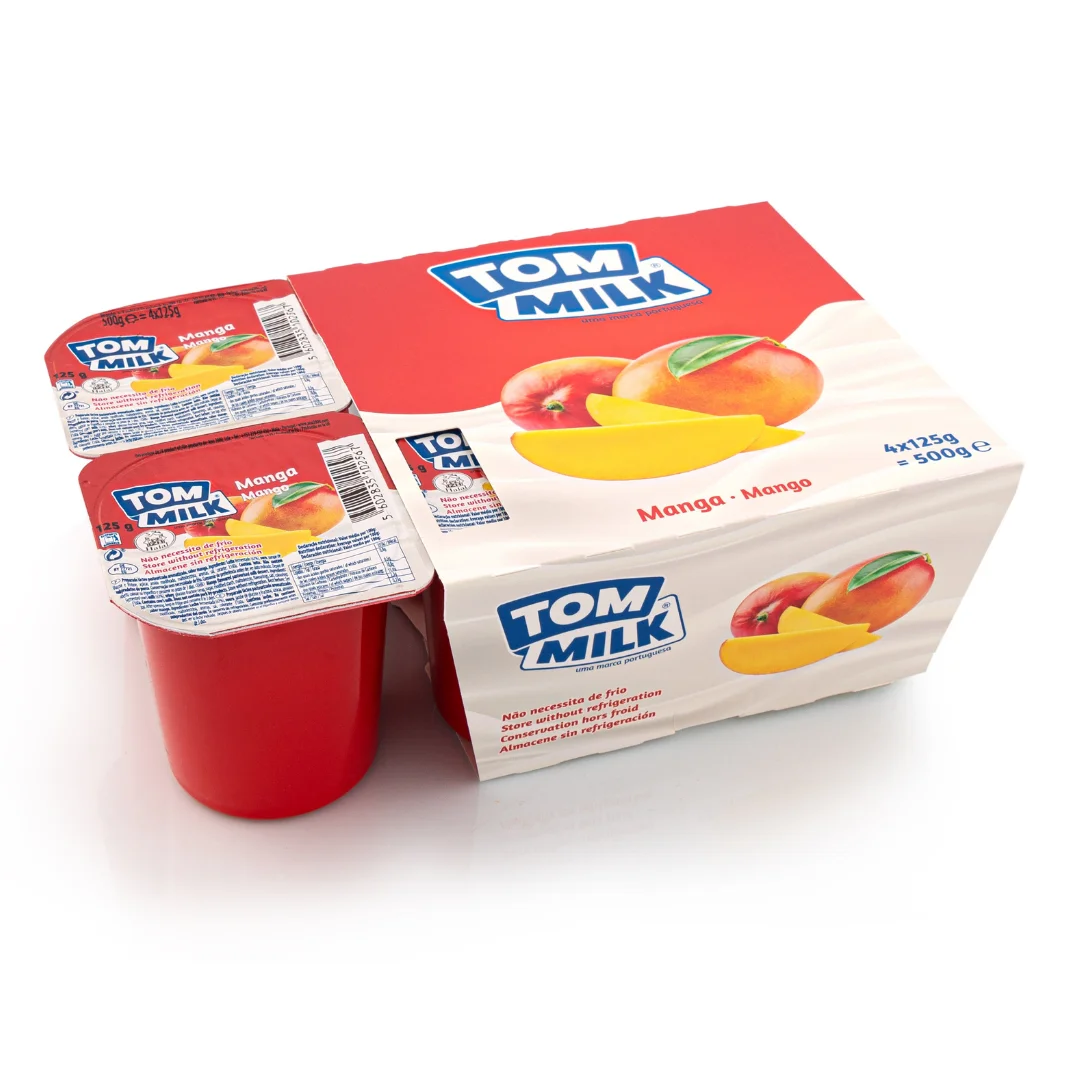 Long Life Flavoured Yogurt TOM MILK pack 4x125g for wholesale