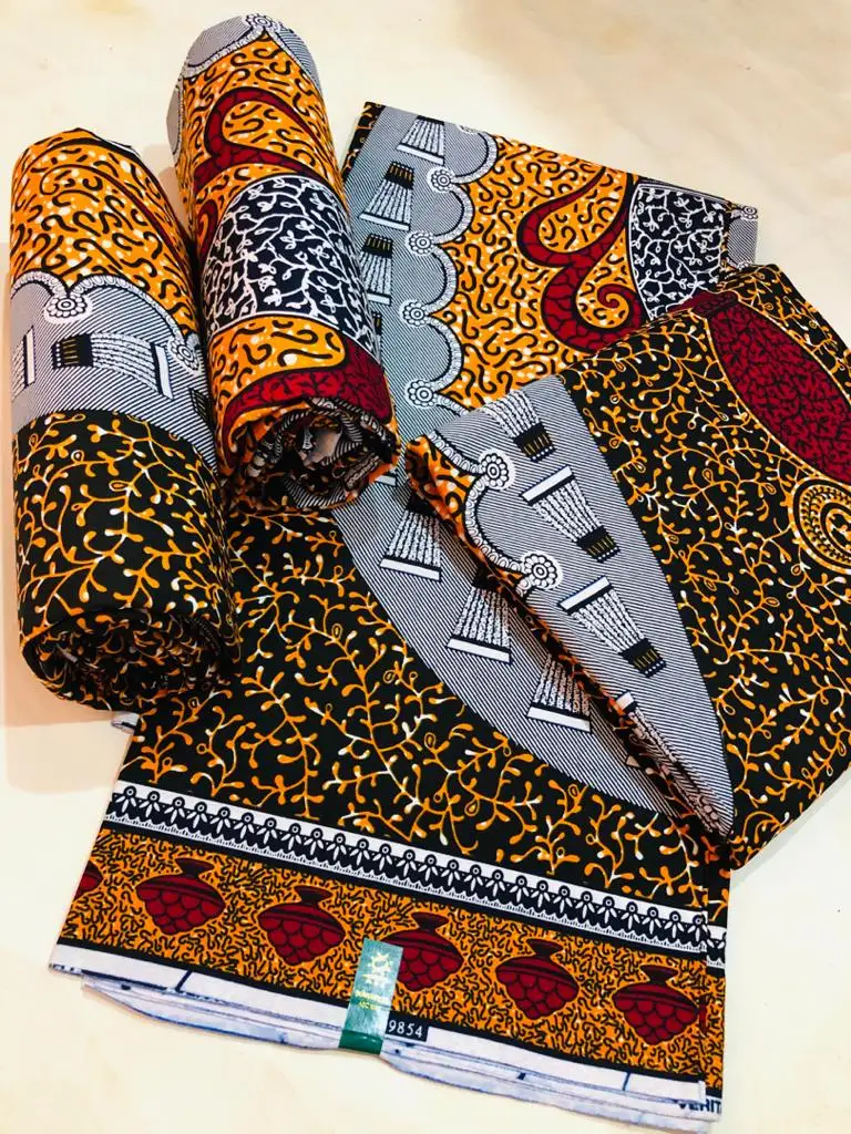 African Wax Fabric 100% Cotton Tissue Pagnes Africain For Dresses
