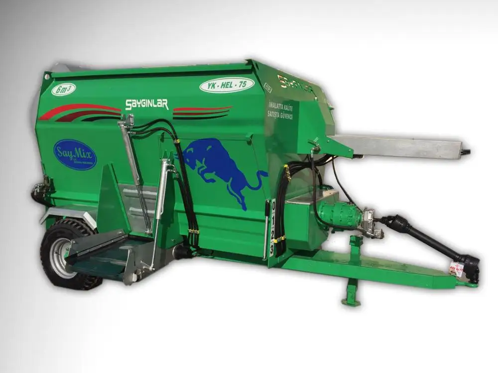 Horizontal Auger Harsh Mixer Truck For Sale Optional Digital Loadcell 6m3 Tmr Wagon Feed Mixer