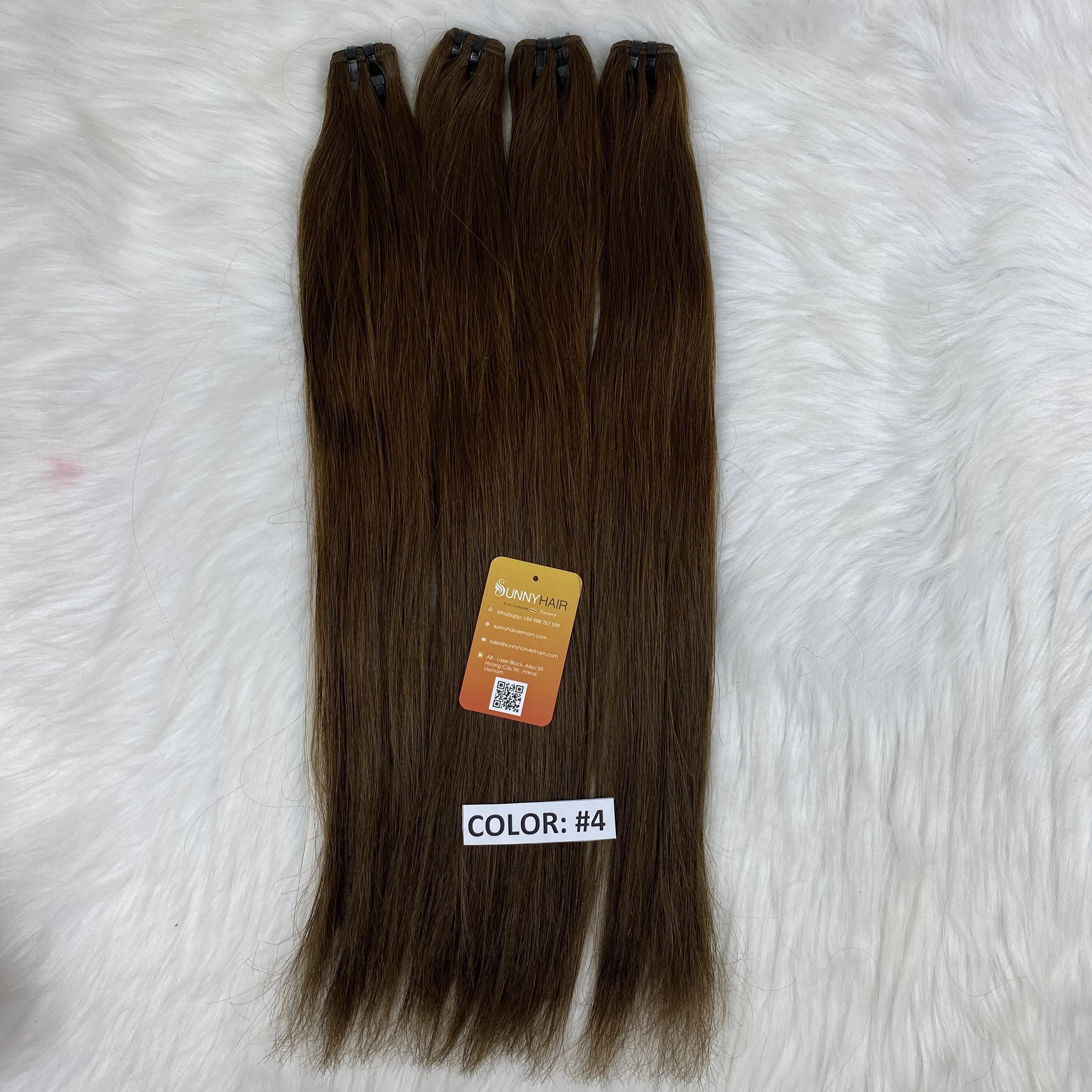 
Top Selling chestnut color machine weft hair 10 A, 12A grade 32inches long Bone Straight Burmese Hair Vietnam Hair Supplier 