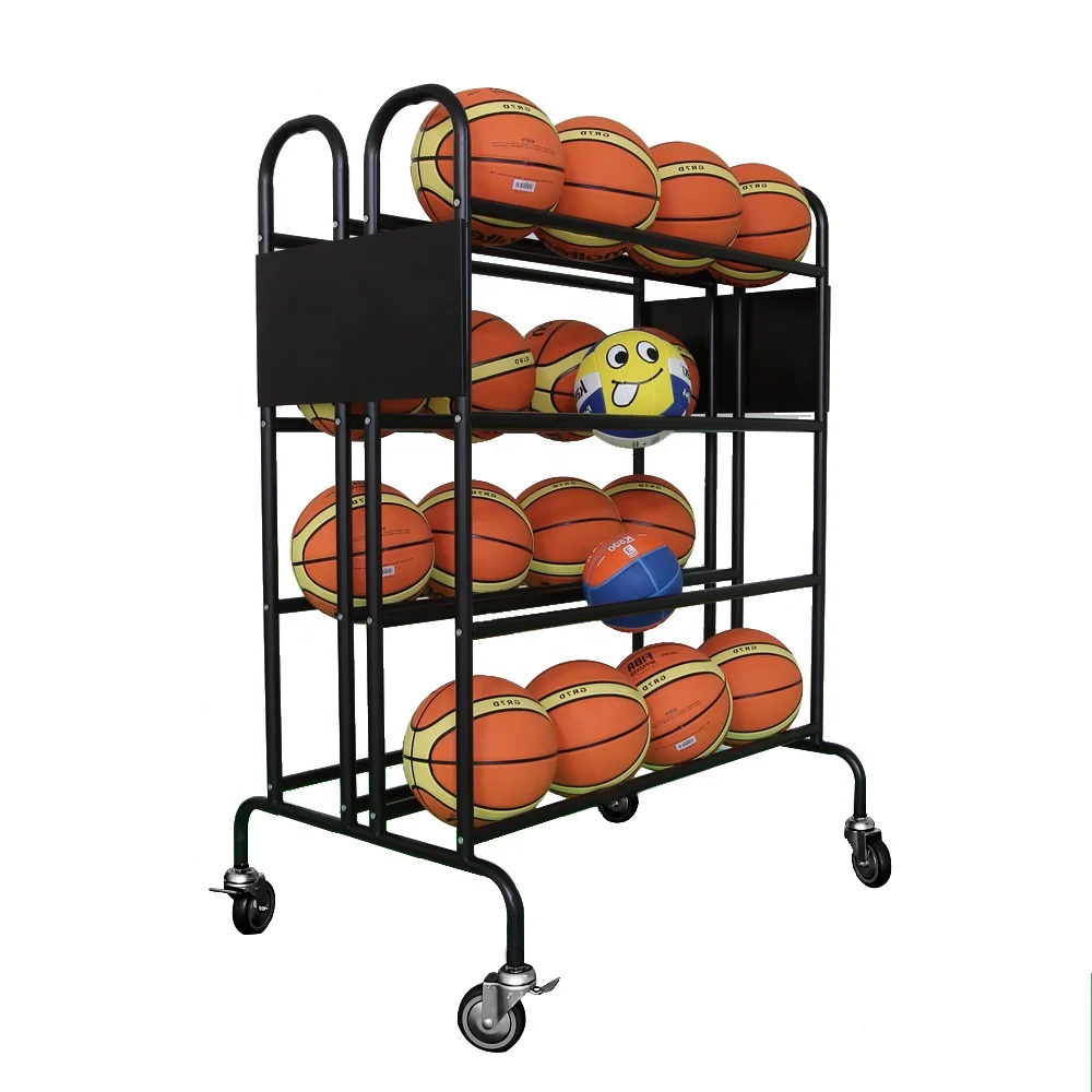 rubber landle basketball racks for storeroom