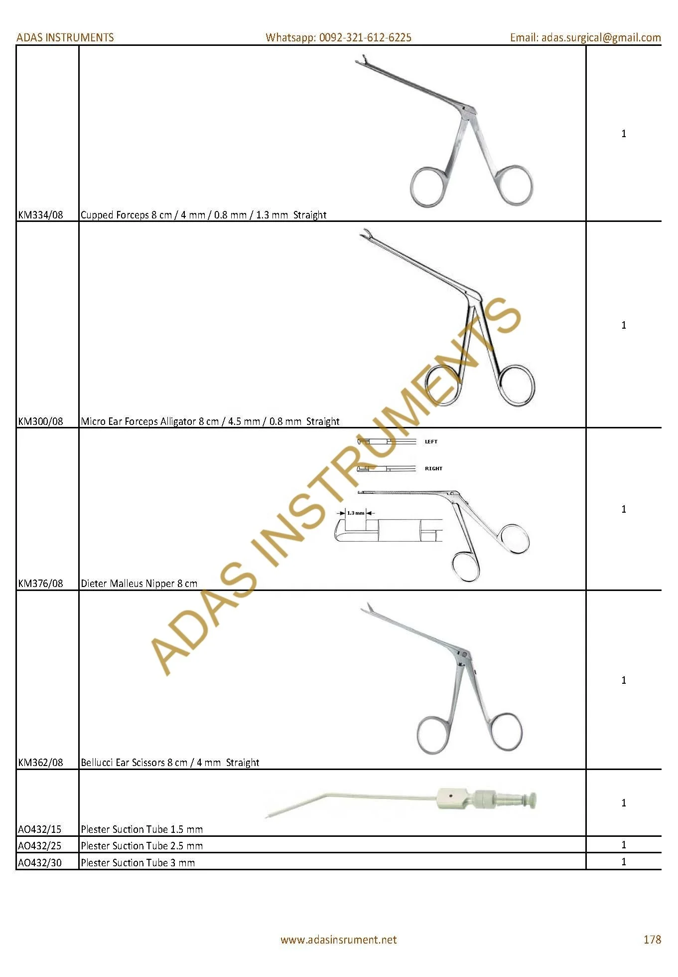 Tympanoplasty And Stapedectomy instruments Set
