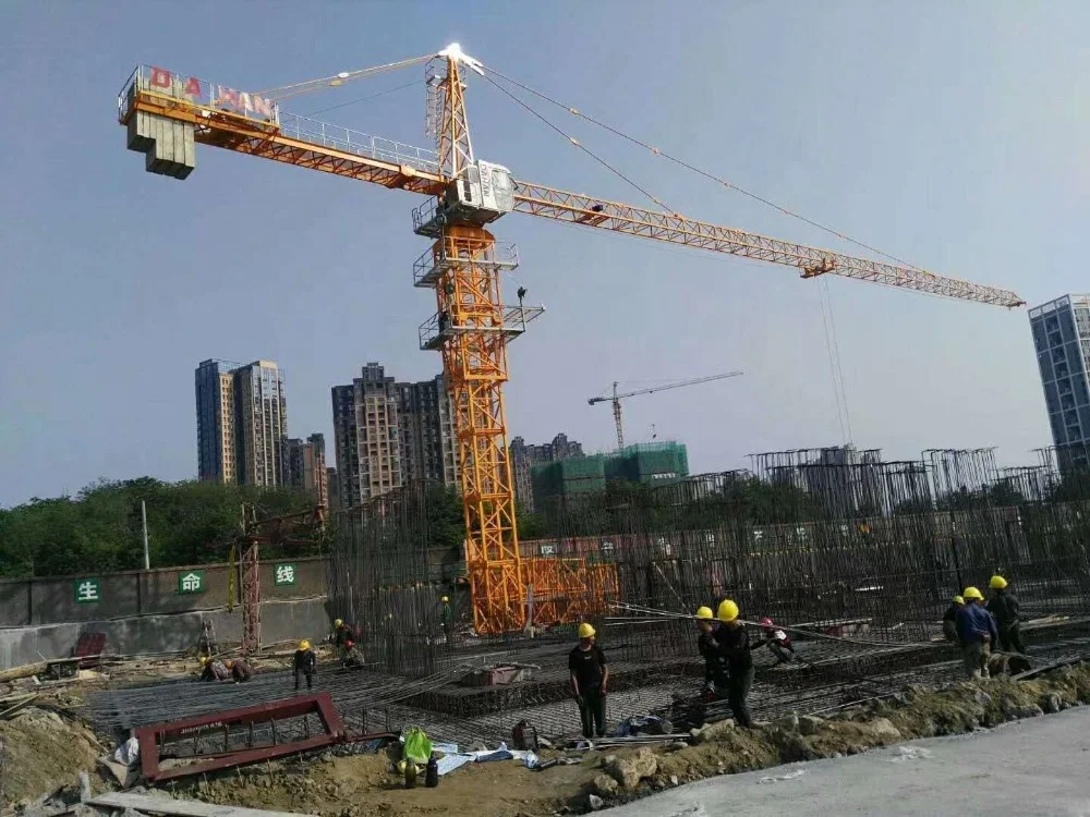 Dahan Brand New 6t/8t Topkit Self-Erecting QTZ80(6010) Tower Crane Safety