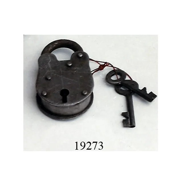 Manufacturer Wholesale Antique Iron Pad Lock Solid Design Best Quality Antique Locks Iron Padlock & Keys Vintage Style