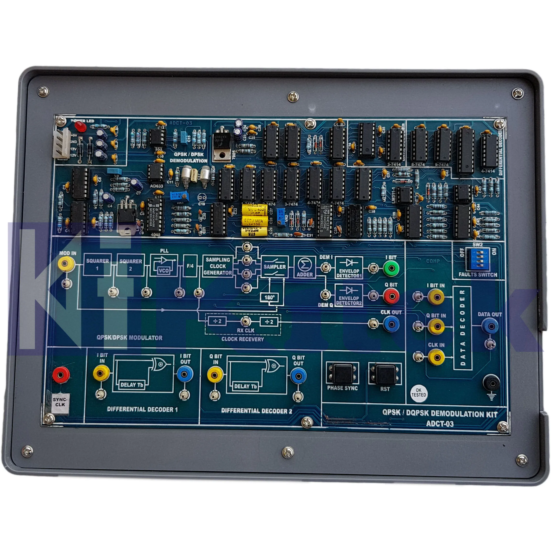 QPSK/DQPSK DEMODULATION COMMUNICATION TRAINER KIT / COMMUNICATION LAB TRAINER