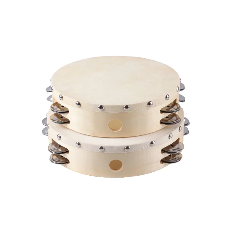 Customized Wood Tambourine With Low Price round Tambourine Drum for Church and Party for Percussion Instrument