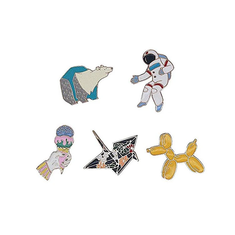 Custom embroidery patches military badges Custom Logo Metal Wings Gold Lapel Pin Badges