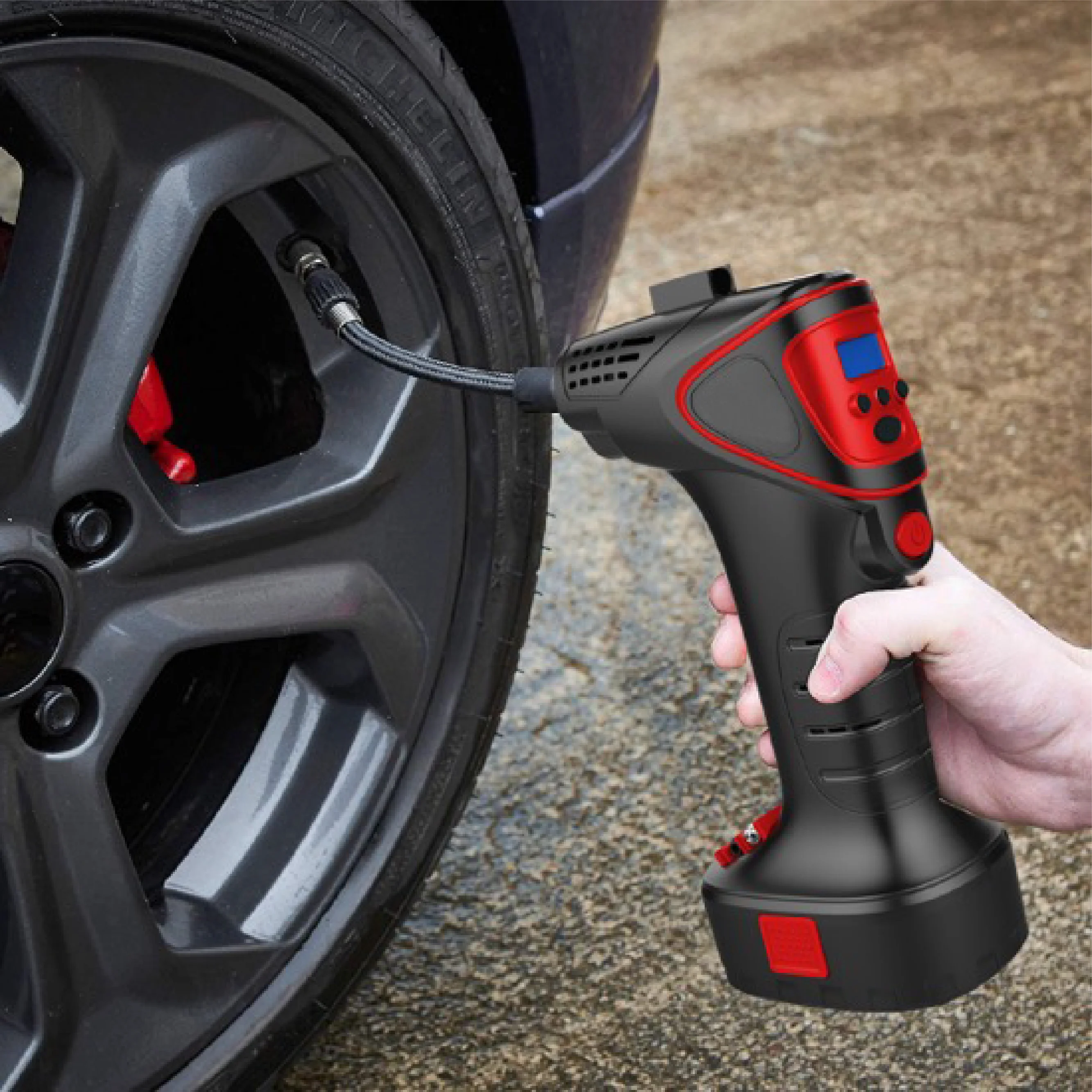 Air Compressor DC 12V Tyre Air Inflator Car Air Pump Digital Pump Cordless Tire Inflator