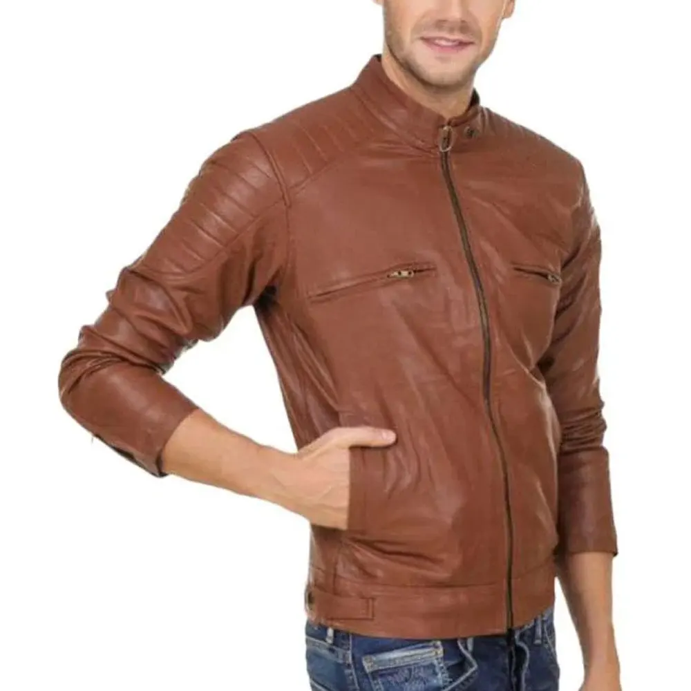 Мужская кожаная куртка стандартного использования