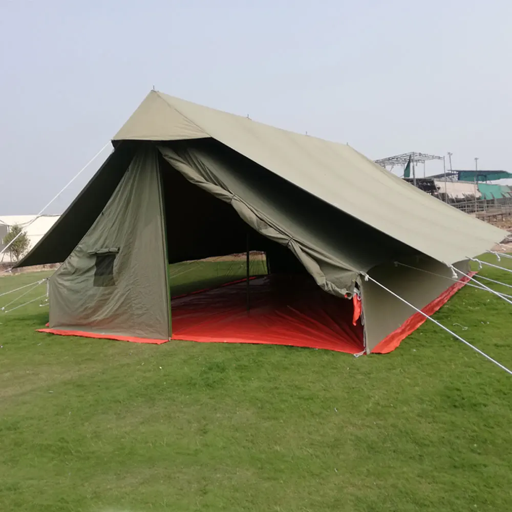 Extreme weather disaster relief large used Military Army Ridge Tent For Sale Custom Logo OEM Outdoor Portable Army Ridge Tent