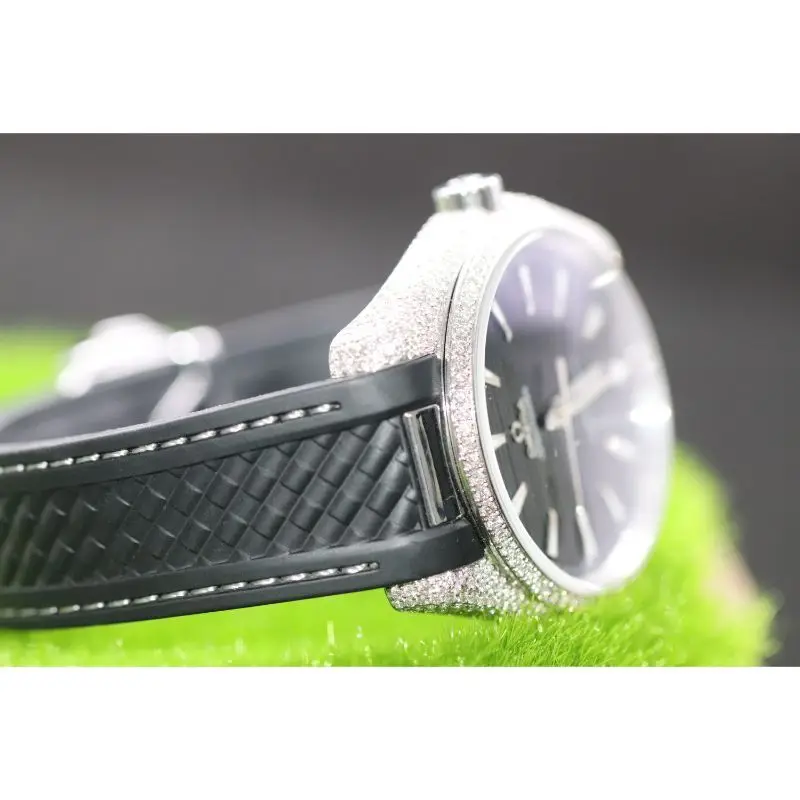 Лидер продаж высококачественные водонепроницаемые часы с натуральными бриллиантами Роскошные мужские из нержавеющей стали