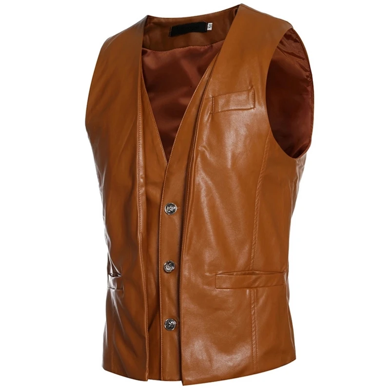  Лидер продаж мужской кожаный жилет для мужчин полностью Изготовленный под заказ