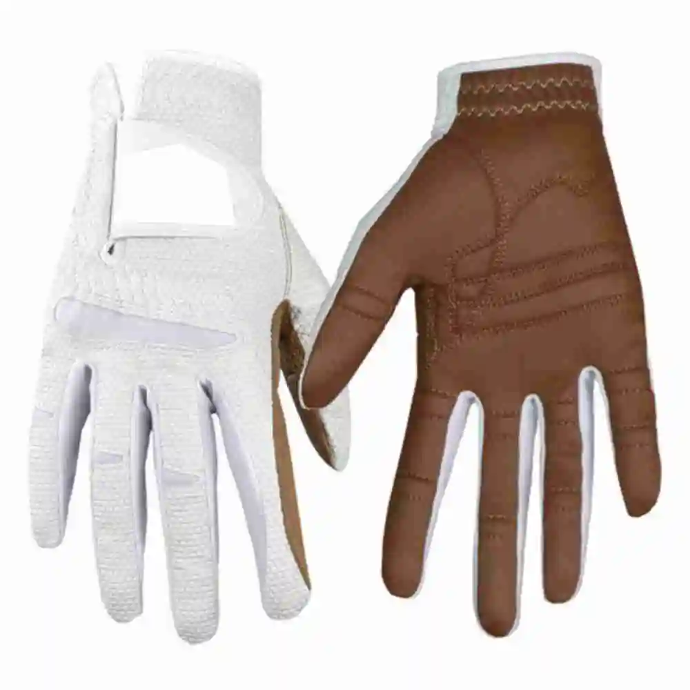 Best Golf Glove Full Sheep Leather custom Logo white Color golf glove left hand Wholesale Factory Price