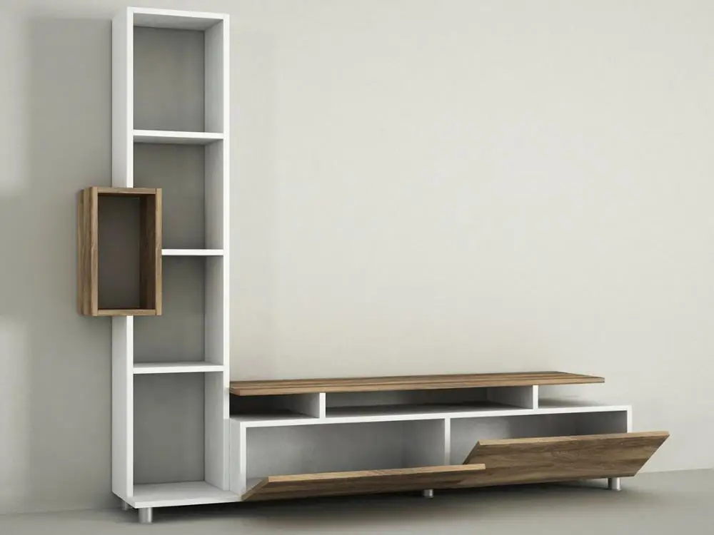 Tulip Best Price Tv Unit White-Walnut