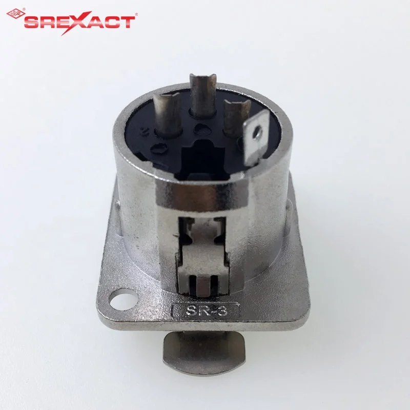 professional audio 3pin female chassis connector xlr panel