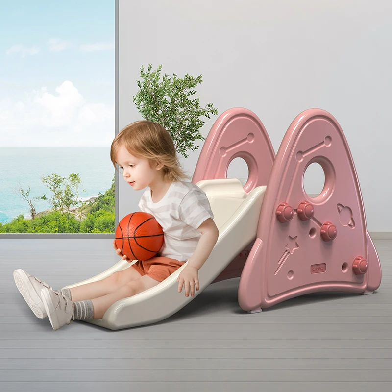 
Stable Indoor Mini Inflatable Pool With Plastic Slide Kids Sliding Toys Playground 