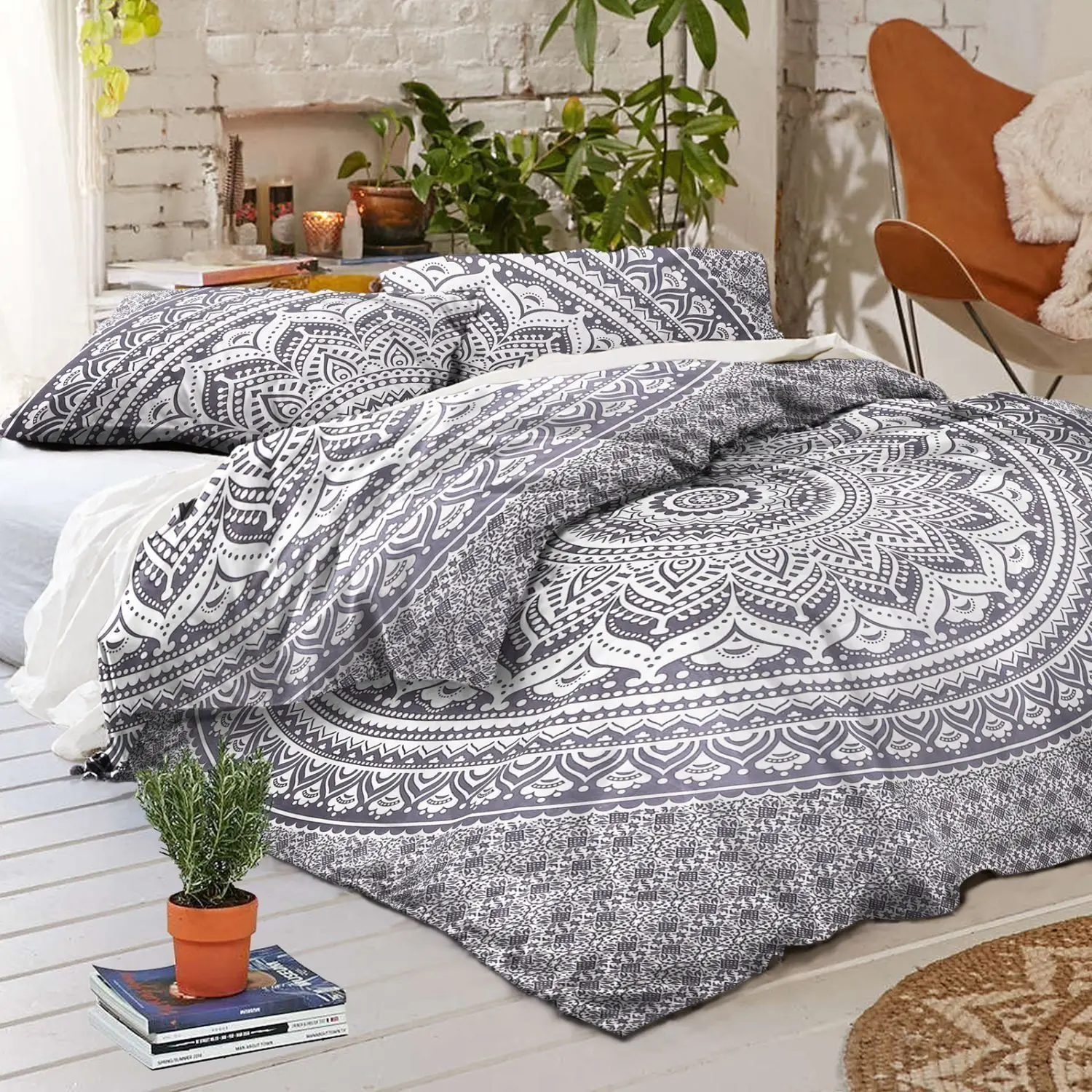 Indian Comforter Mandal Duvet Doona Cover Hippie Bohemian Queen Quilt Cover SeR