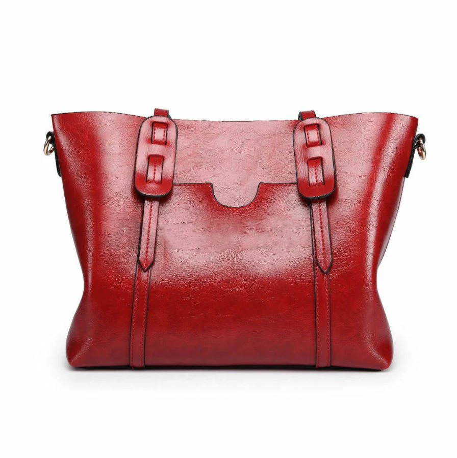 Trendy Handbags for Women Fashion Ladies Genuine Leather Top Handle Shoulder Beg