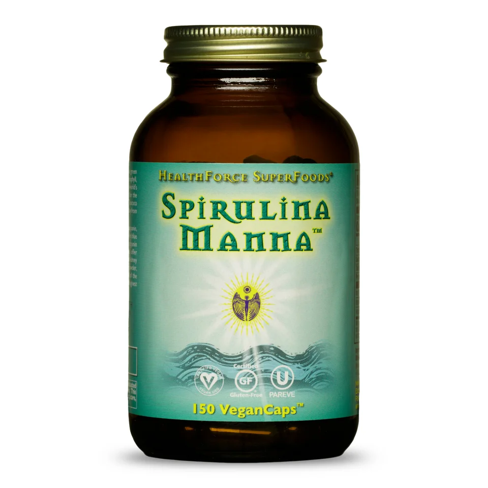 
Spirulina Manna 150 count VeganCaps Health Supplement 