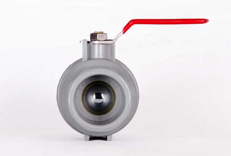 Water Media Hand Operated PVC Ball Valve Stainless Steel Handle Anodizing Ball Export From Vietnam