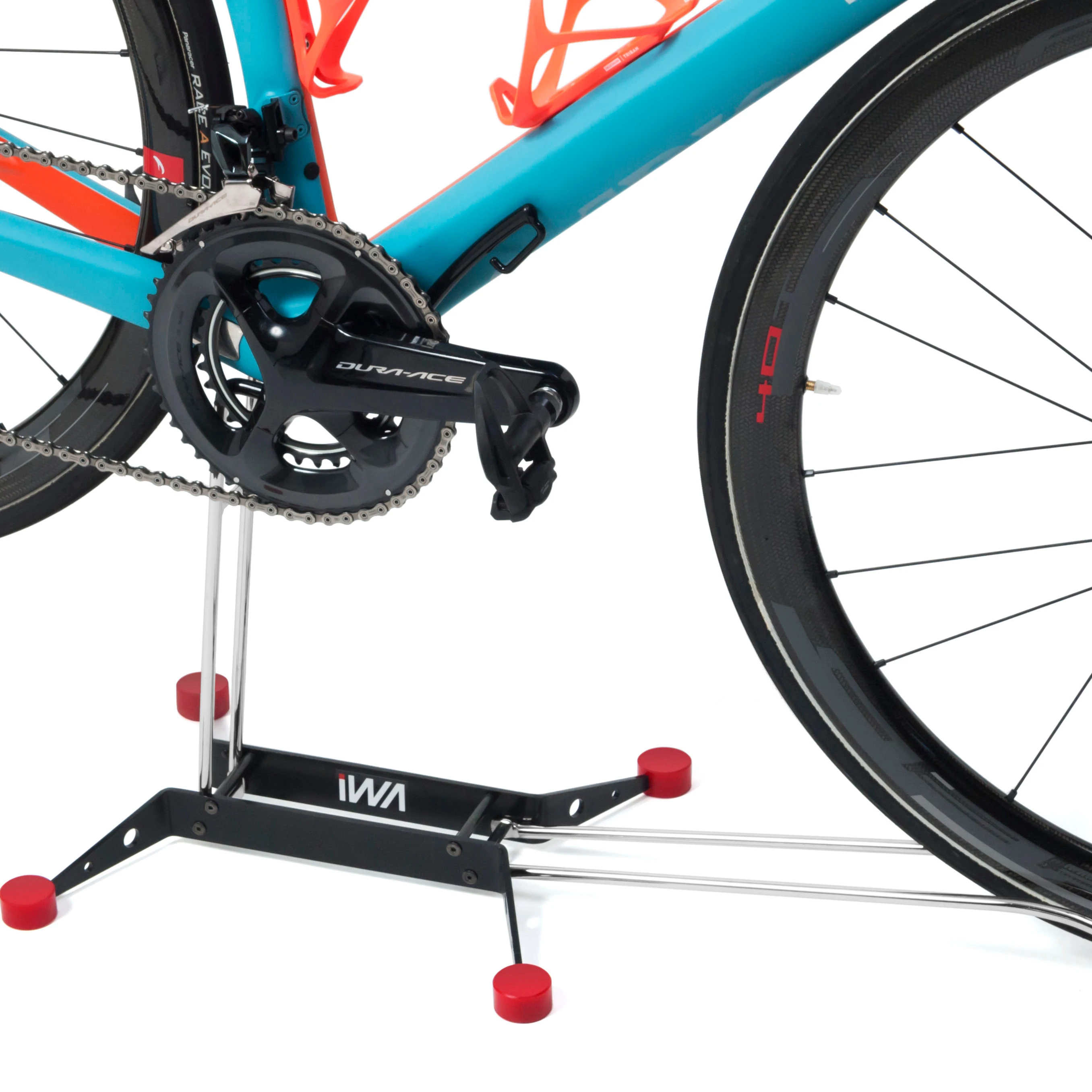 No slip fold up steel body repair cycle stand bike for maintenance