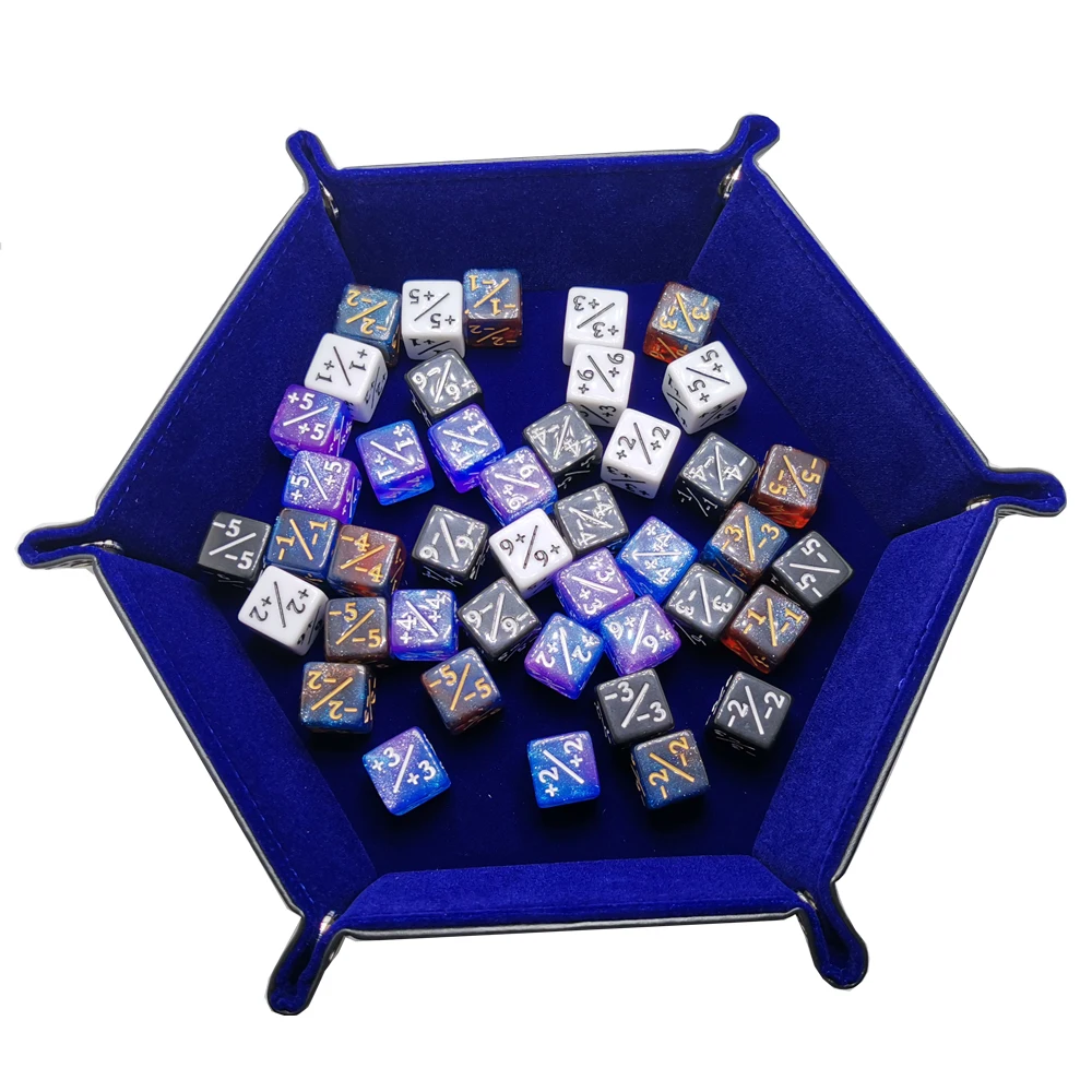 Оптовая продажа 12 шт. жетоновые игральные кости индивидуальное сложение и вычитание игральных костей с минусом для ролевых игр MTG