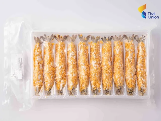 Popular Frozen Prefried breaded HO Shrimp White Vannamei Shrimp for Retail and Food Service made in Thailand by Thai Union Group